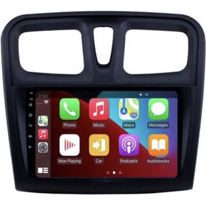 Autoradio 9 inch Android 12 4G+64G 8CORE voor Renault Sandero/Logan 2012-20219 CarPlay/Auto/WiFi/GPS/RDS/DSP/NAV/4G