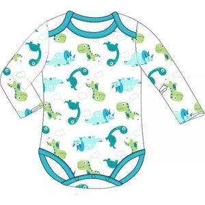 Baby rompertje met dino's, groen / blauw, maat 74