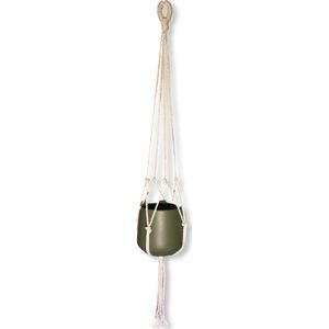 Plantenhanger 'Original' Gebroken Wit/Ecru - 100 cm - Katoen - Let op: Excl. Pot - Macramé - Handgemaakt in Nederland - Inclusief Verzendkosten