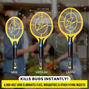 Vliegenmepper - elektrische vliegenmepper - doodt vliegen, muggen, insecten - zomer