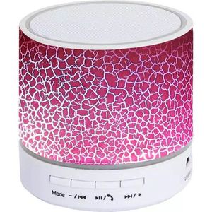 Led Mini Draagbare Speaker USB/TF Card Bluetooth Kleur Roze