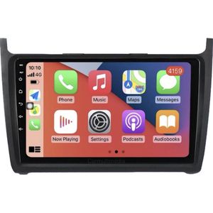 Autoradio 9 inch voor VW Polo 4G+64G 8CORE Android 12 CarPlay/Android Auto/Wifi/GPS/RDS/DSP/4G