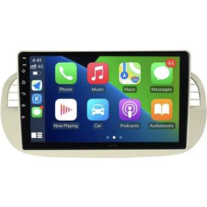 Auto Multimedia 9 inch Android 12 voor 2G/32 Fiat 500 Abarth CarPlay/Auto/WiFi/GPS/RDS/DSP/NAV