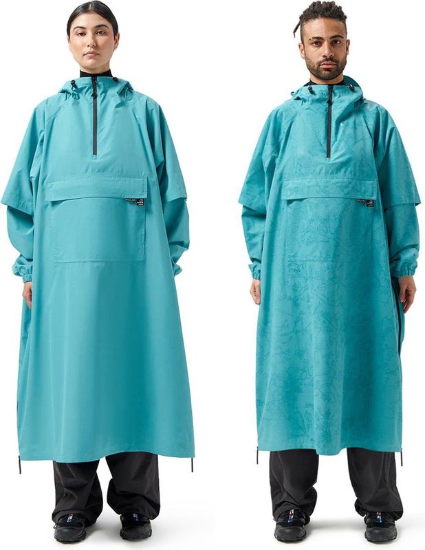 Maium - Van Gogh Poncho - Blauw - Unisex - Waterafstotend