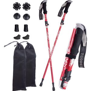 wandelstokken nordic walking stokken - walking stokken I lichtgewicht opvouwbare, verstelbare wandelstokken met tas en toebehoren , premium kwaliteit.