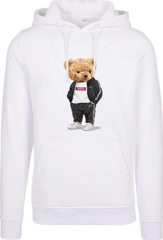 Heren Hoodies met Ballin Est. 2013 Bear Tracksuit Hoodie Print - Wit