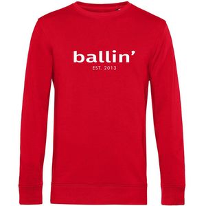 Heren Sweaters met Ballin Est. 2013 Basic Sweater Print - Rood
