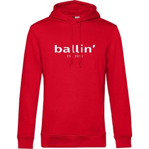 Heren Hoodies met Ballin Est. 2013 Basic Hoodie Print - Rood