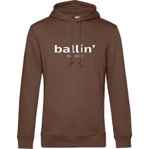 Heren Hoodies met Ballin Est. 2013 Basic Hoodie Print - Bruin