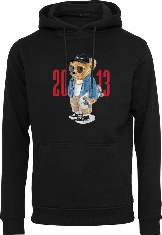 Heren Hoodies met Ballin Est. 2013 Skater Bear Hoodie Print - Zwart