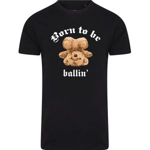Heren Tee SS met Ballin Est 2013 Born To Be Tee Print - Wit