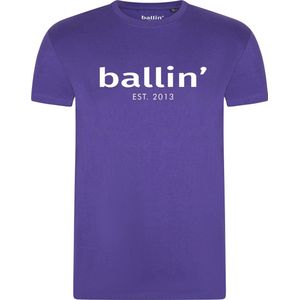 Heren Tee SS met Ballin Est 2013 Regular Fit Shirt Print - Paars