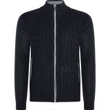 Cappuccino Italia - Cable Cardigan - Navy - Heren Vest