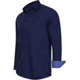 Cappuccino Italia - Overhemd Uni - 4-Pack - Navy, Royal, Grijs, Zwart - Katoen, Polyester