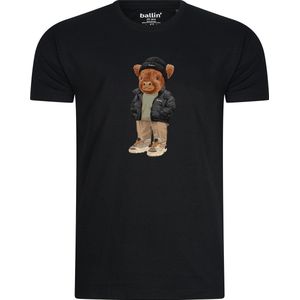 Heren Tee SS met Ballin Est 2013 Cool Cow Tee Print - Zwart