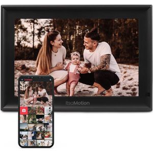 Digitale Fotolijst met WiFi - Frameo App Fotolijsten - Fotokader - IPS Touchscreen - Zwart - 32GB Interne Geheugen - DF333