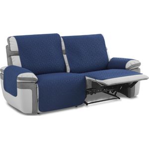 Geo - Recliner beschermer - 2 zits - 150cm breed - Blauw