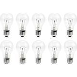 Gloeilamp - 10x - Grote Fitting E27 - 25W - 2700K - Warm Wit Licht