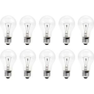 Gloeilamp - 10x - Grote Fitting E27 - 25W - 2700K - Warm Wit Licht