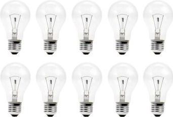 Gloeilamp - 10x - Grote Fitting E27 - 25W - 2700K - Warm Wit Licht