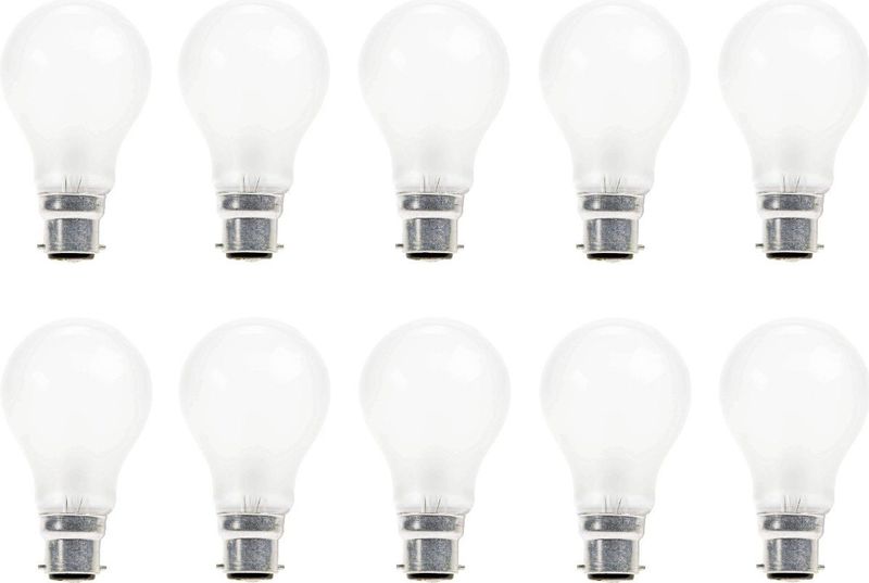 Gloeilampen - Set van 10 - Mat - Warm Wit - 15W B22d - 2700K