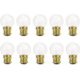Kogellampen - 10-Pack - Warm Wit Licht - 25W - Bajonetfitting B22d