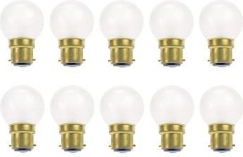 Kogellampen - 10-Pack - Warm Wit Licht - 25W - Bajonetfitting B22d