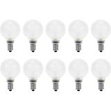 Gloeilamp Kogellamp - Warmwit - Matglas - 10 Stuks