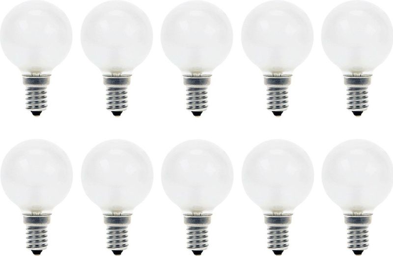 Gloeilamp Kogellamp - Warmwit - Matglas - 10 Stuks