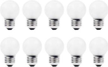 Gloeilamp Kogellamp - Mat - E27 - 60W - 10 Stuks - Warm Wit Licht 2700K