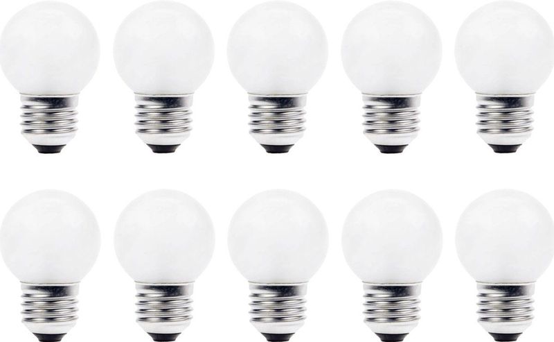 Kogellampen - Warm Wit - 10-Pack - E27 Fitting - 7W
