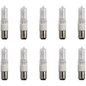 10x Halogeen  Halolux Ceram | Bajonetfitting Ba15d Dimbaar | 100W