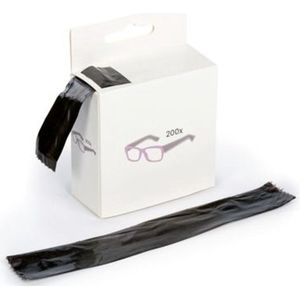 Haibu - Brilbeschermers - Zwart - 200 stuks