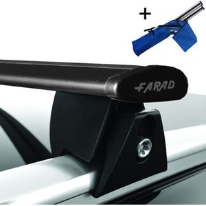 Dakdragers geschikt voor Renault Megane 2 Grand Tour Stationwagon 2003 t/m 2008 - Wingbar zwart inclusief dakdrager opbergtas