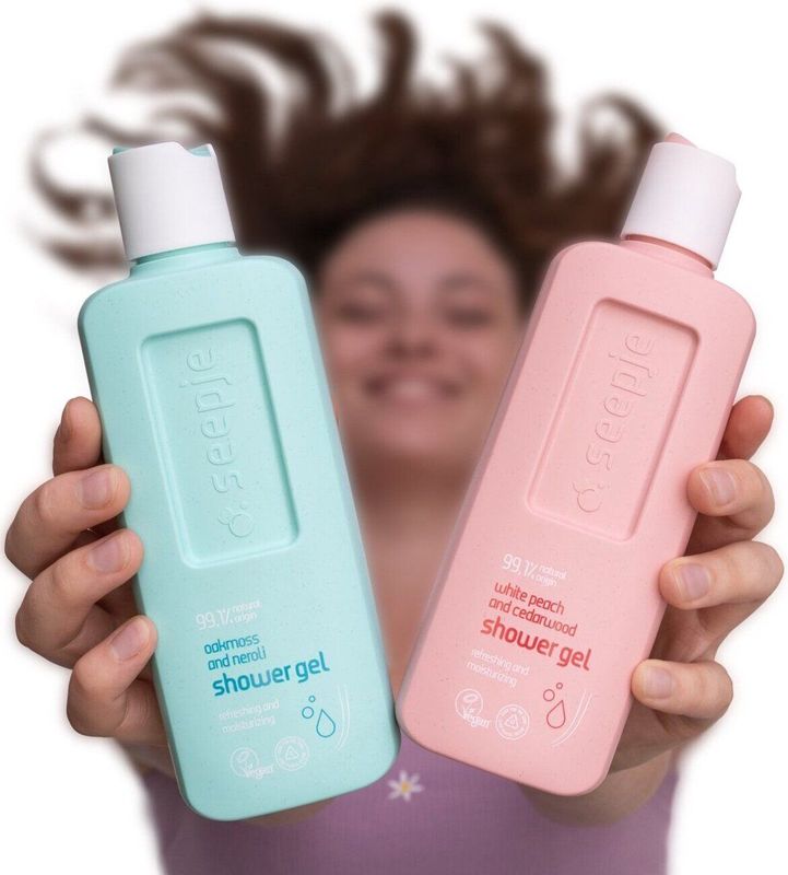 Seepje Showergel White Peach & Cedarwood & Oakmoss & Neroli Showergel - 2 x 300 ml Pakket