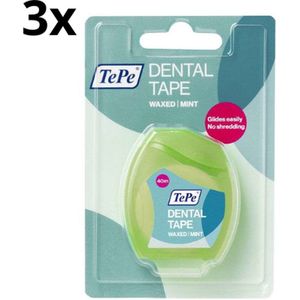 TePe Dental Tape Waxed Mint - 3 x 40 meter - Voordeelverpakking