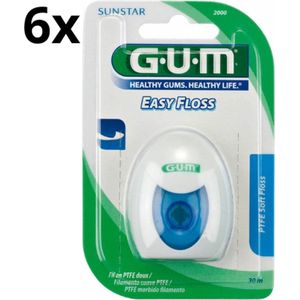 GUM Easy Floss Tandzijde - 6 x 30 meter - Voordeelverpakking