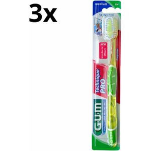 3x GUM Technique Pro Tandenborstel Medium - Voordeelverpakking