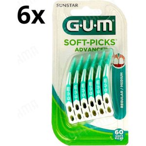 Gum Soft-Picks Advanced Regular - 6 x 60 Stuks - Voordeelverpakking