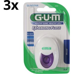 GUM Expanding Floss - 3 x 30 meter - Voordeelverpakking