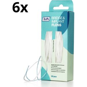 Tepe Floss Bridge & Implant - 6 x 30 stuks - Voordeelverpakking