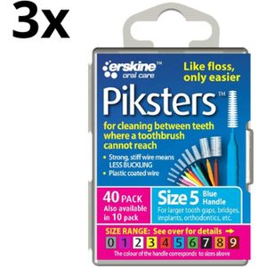 Piksters 5 Blauw 0.70mm - 3 x 40 stuks - Voordeelverpakking