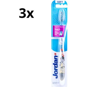 3x Jordan Tandenborstel Individual Reach Soft - Voordeelverpakking