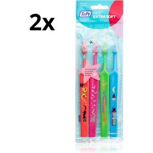 2x TePe Kids Extra Soft Tandenborstel 4-pack - Voordeelverpakking