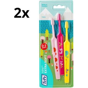 TePe Mini X-Soft Tandenborstel - 2 x 3 stuks - Voordeelverpakking