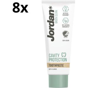 Jordan Tandpasta Green Clean Cavity Protection - 8 x 75 ml - Voordeelverpakking