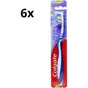 6x Colgate Tandenborstel Zig Zag - Medium - Voordeelverpakking
