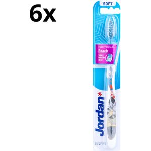 6x Jordan Tandenborstel Individual Reach Soft - Voordeelverpakking