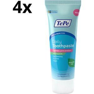 TePe Daily Tandpasta - 4 x 75 ml - Voordeelverpakking