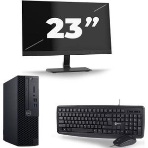 Dell Optiplex 3060 SFF - Intel Core i5-8e Generatie - 16GB RAM - 480GB SSD - Windows 11 + 1x 23 inch Monitor